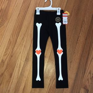 Halloween Toddler Girl skeleton leggings